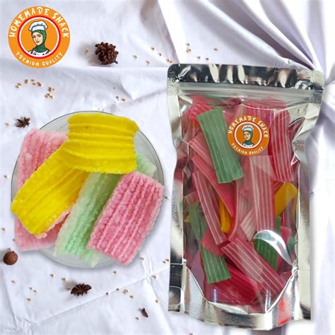 Jual Homemade Snack Krupuk Sisir Bawang Pelangi Kerupuk Mentah