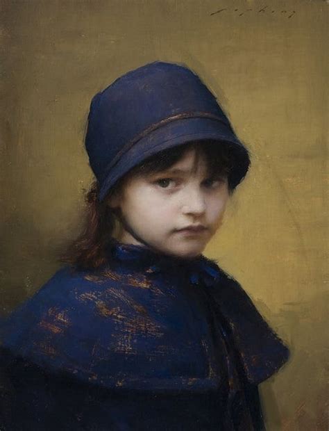 Skylar In Blue X In Oil By Jeremy Lipking Portrait Art