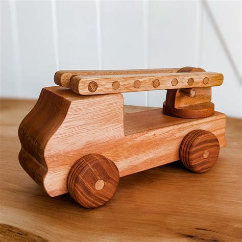 Natural Wooden Fire Truck Fairplay