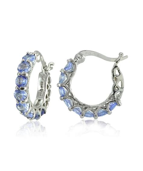 Sterling Silver Tanzanite Small Round Huggie Hoop Earrings C4183oe9ydr