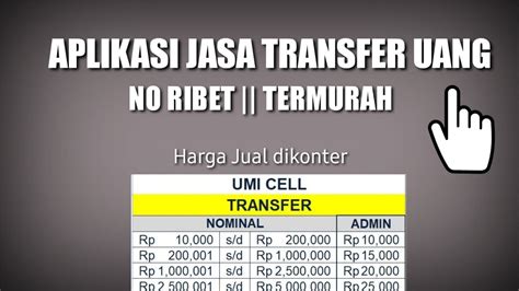 APLIKASI JASA TRANSFER UANG KE SEMUA BANK TERMURAH NO RIBET YouTube