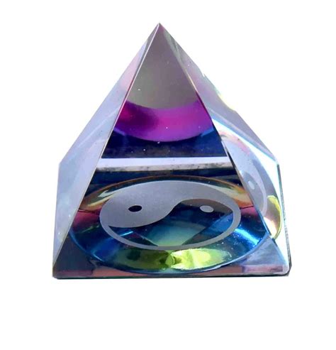 Buy Gemo India Crystal Yin Yang Pyramid For Peace Prosperity And Good