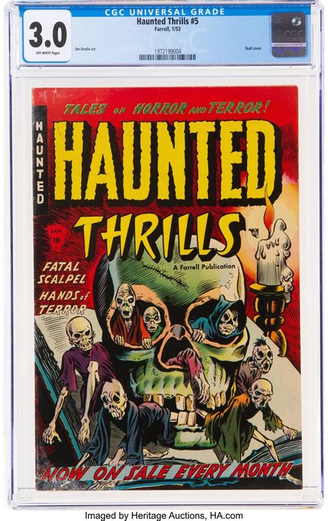 Haunted Thrills 5 Farrell 1953 CGC GD VG 3 0 Off White Lot 13239