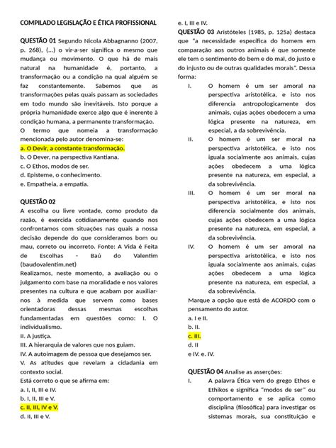 Etica Profissional E Legislação - Legislação e Ética Profissional | PDF | Comunicação | Moralidade