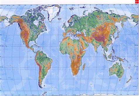 telegrama carga Redundante mapa fisico del mundo mudo estornudar ...