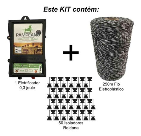 Kit Cerca El Trica Rural Eletrificador Boi Gado C Es M