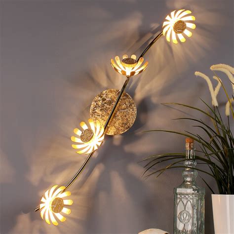 LED Wandleuchte Bloom Vierflammig Gold Lampenwelt De