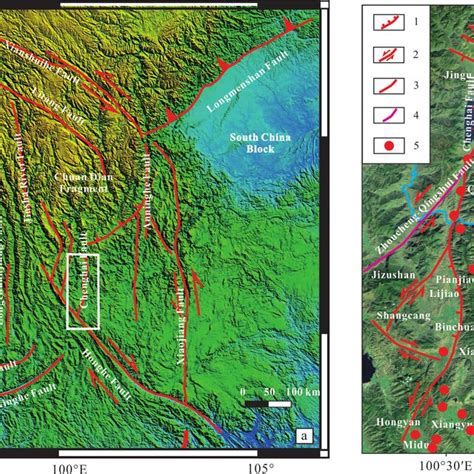 Tectonic Sketch Map Of Southwest China Modified From Wu Et Al 2015