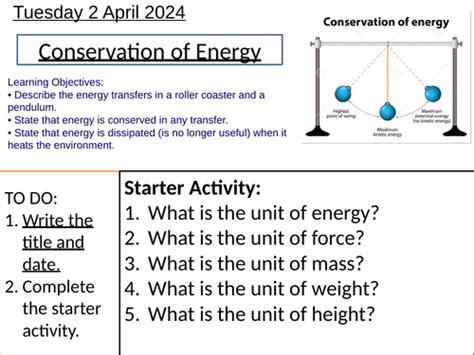 Gcse Conservation Of Energy Teaching Resources