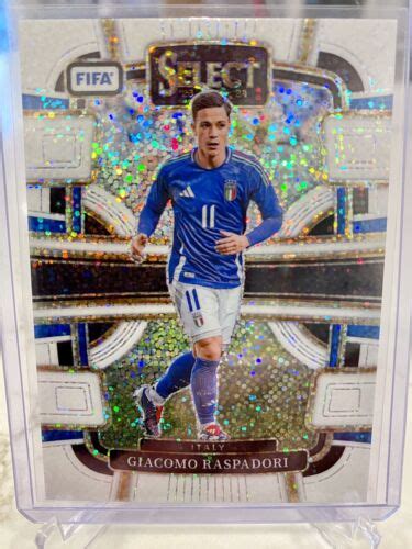 2023 24 Panini Select FIFA White Sparkle Giacomo Raspadori Italy