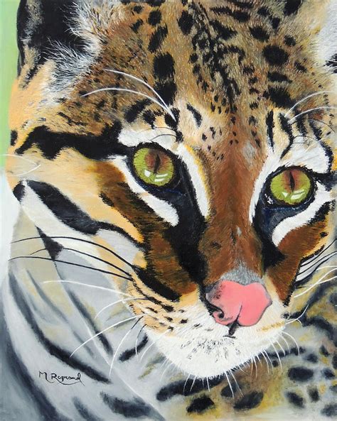 Ocelot Eyes Painting by Malcolm Regnard