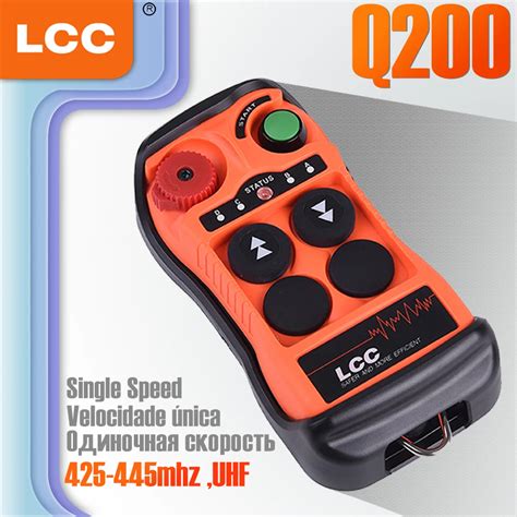 Lcc Q200 Crane Control 2 Button Single Speed Firmly Wireless Industrial