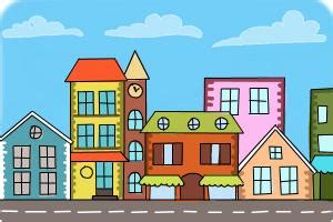 draw town step  step easy drawings  kids drawingnow