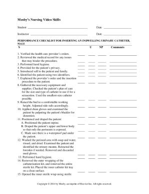 Fillable Online Home Nwciowa Q002 Checklist For Inserting An Indwelling