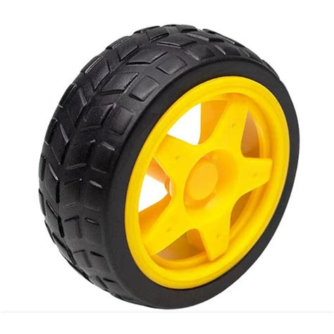 Roda Para Rob Pneu De Borracha Mm Amarelo Shopee Brasil