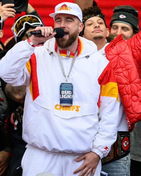 Travis Kelce Super Bowl Parade Jacket | California Outfits