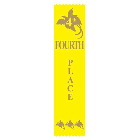ribbon yellow fourth place mm xcm wgold print pk theodist