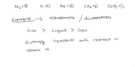 Solved Arrange The Following Substances In Order Of Increasing Entropy