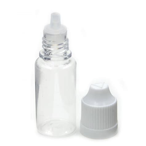 10 ML Empty Squeezable Plastic Dropper Bottle