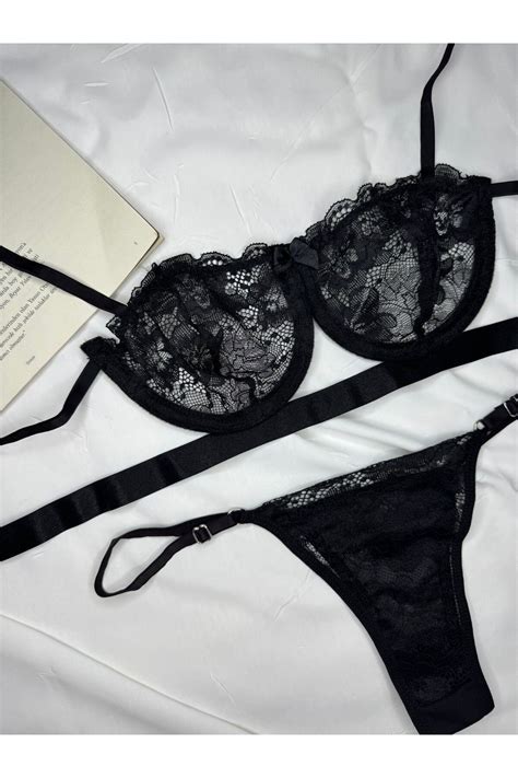 ROZENİN LINGERIE Bant Detaylı Dantelli İç Çamaşır Takımı Fiyatı