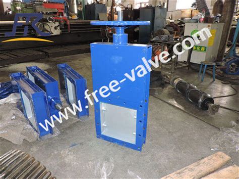 Manual Operation Square Port Carbon Steel Knife Gate Valve Square