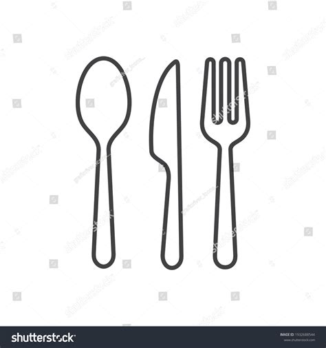 Fork Knife Spoon Icon Over Royalty Free Licensable Stock