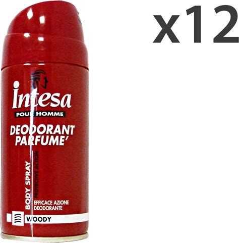 Intesa Set 12 Deodorante Spray Uomo Woody 150 Ml Cura Del Corpo