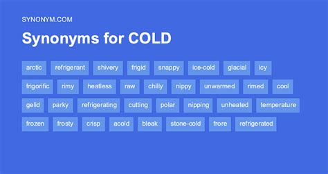 Another Word For Cold Synonyms And Antonyms