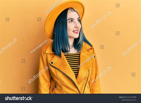 Young Modern Girl Wearing Yellow Hat Stock Photo 2152130499 | Shutterstock