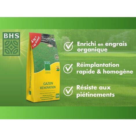 Bhs Grep Gazon Regarnissage Avec Engrais Promo Kg M Semences