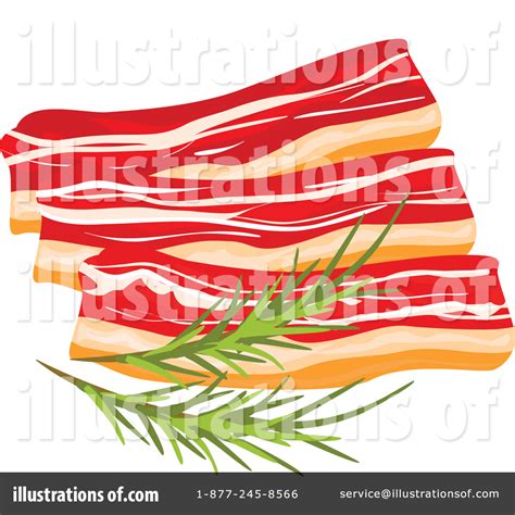 Bacon Clipart #1434743 - Illustration by Vector Tradition SM