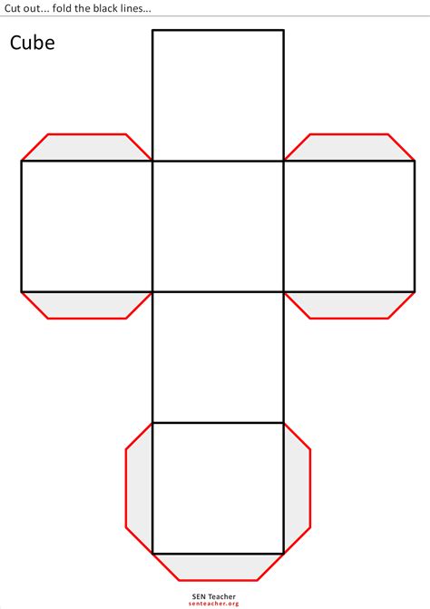 Cubo Para Recortar Figuras Geometricas Para Armar Cuadrados