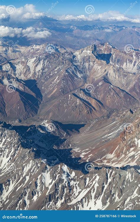 Andes Mountains Cordillera De Los Andes Viewed From An Airplane