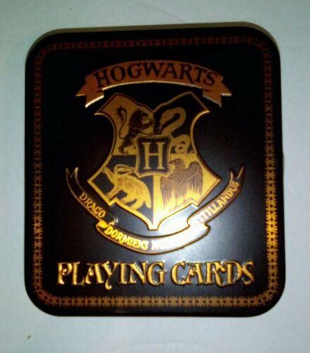 New Harry Potter Hogwarts Playing Cards With Carrying Tin Case Cards