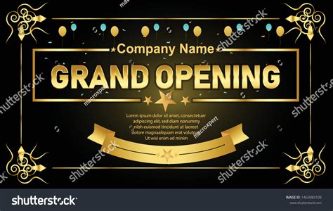 Grand Opening Vector Banner Template Banner Stock Vector (Royalty Free ...