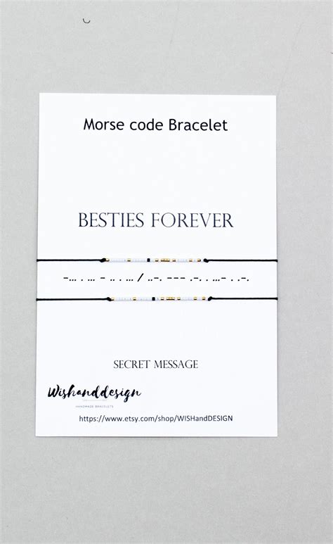 Besties Forever Morse Code Bracelet Besties Forever Bracelet T For