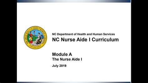 Module A The Nurse Aide I YouTube