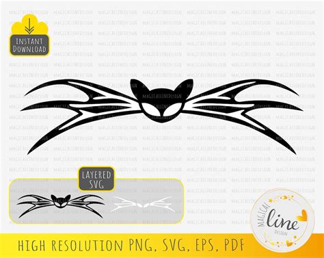 Jack Skellington Bow Tie Svg Halloween Bow Tie Svg Bat Bow Tie Eps