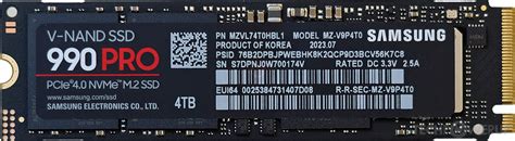 Samsung 990 Pro 4 TB Specs TechPowerUp SSD Database