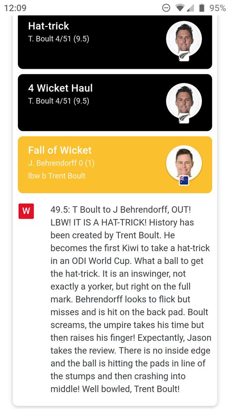 Trent Boult takes the second hat trick of this World Cup and becomes ...