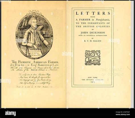 John Dickinson, Letters from a Farmer in Pennsylvania Stock Photo - Alamy