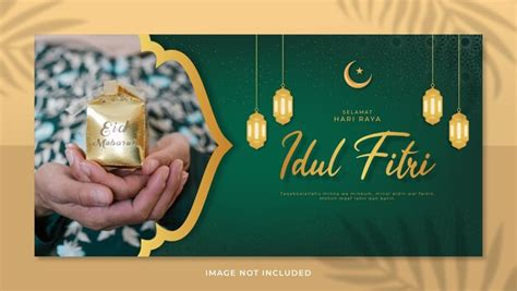 Idul fitri significa vetor de design indonésio eid mubarak Vetor Premium