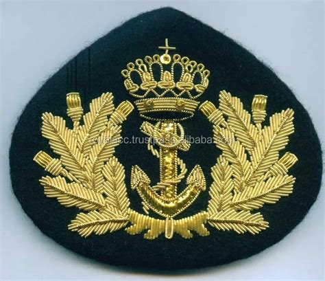 Whole Sale Tactical Blazer Badges Hand Made Embroidered Gold Wire Badge