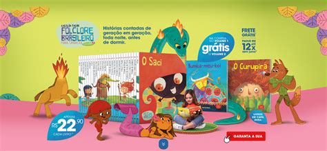 Coleção Folha Folclore Brasileiro para Crianças 25 livros