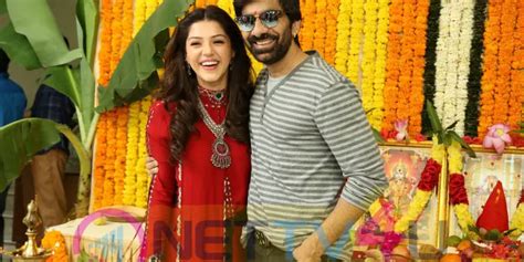 Vibrant Photos Of Ravi Teja S Raja The Great Movie Pooja Ceremony