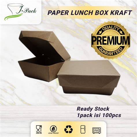 Jual PAPER LUNCH BOX FORMING S KRAFT COKELAT BOX TAKOYAKI 100Pcs