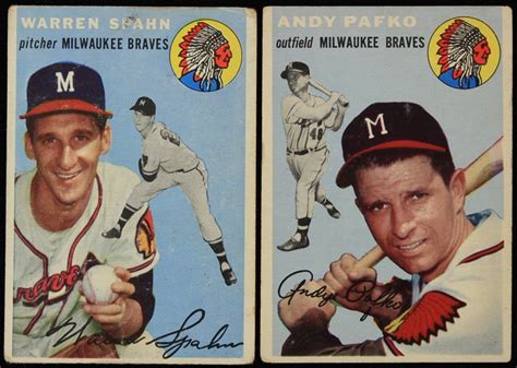 Lot Detail Warren Spahn Andy Pafko Milwaukee Braves Topps