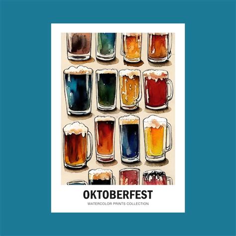 Premium Vector Oktoberfest Beer Festival Printable Art Print