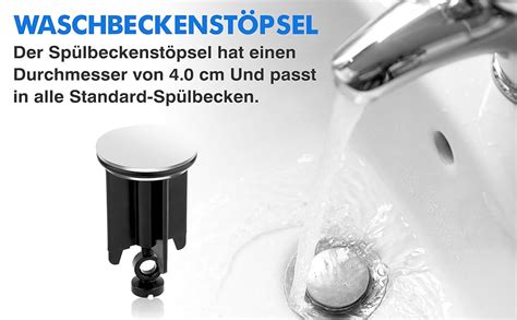 Waschbeckenst Psel St Ck Abflussstopfen Waschbecken Abflussstopfen