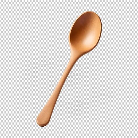 Premium PSD Wooden Spoon Isolated Transparent Background 3d Render